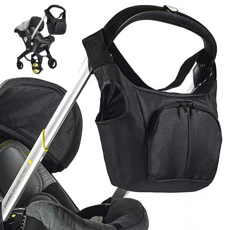 mommy storage bag for doona Stroller accessories portable diaper bag compatible with stroller black waterproof storage bag