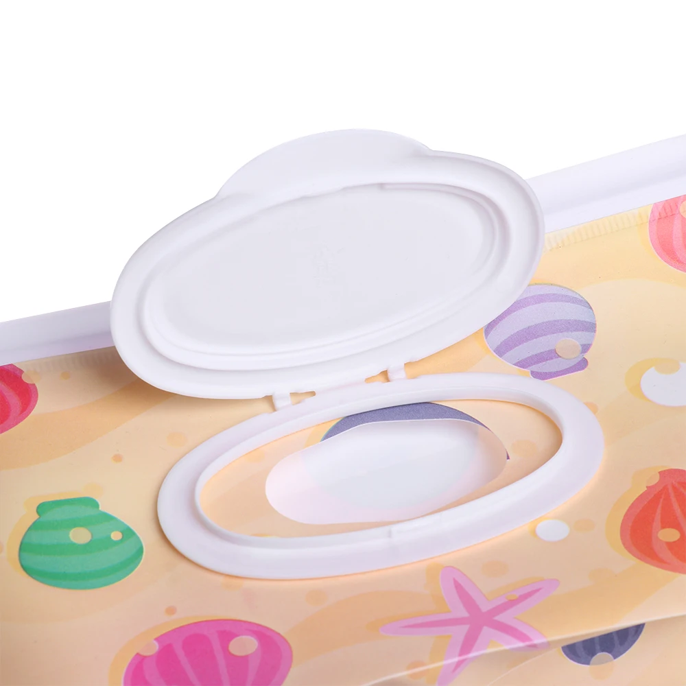 1Pc Baby Fashion Wipes Carrying Case Clutch and Clean Wet Wipes Bag for Stroller Cosmetic Pouch with Easy-Carry Snap-Strap