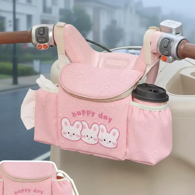Universal Compatible Stroller Hanging Bag Waterproof for Baby Diaper Milk Bottle Holder Fits Handlebar E Bike