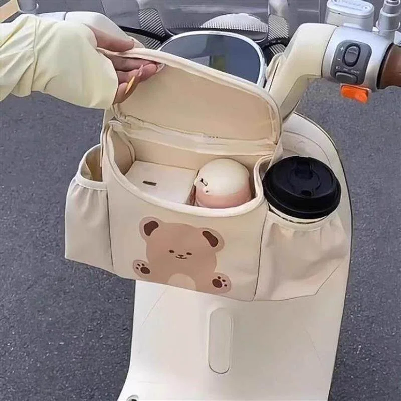 Stroller Hanging Bag for Baby Diaper Milk Bottle Holder Stroller Handlebar Hanger Bag for Drink Holder Electric Bike Head Bags